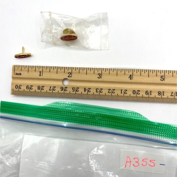 (2) True Value Vintage Employee Lapel Pin Red & Gold Oval Shape Collectible A355 - Picture 4 of 4